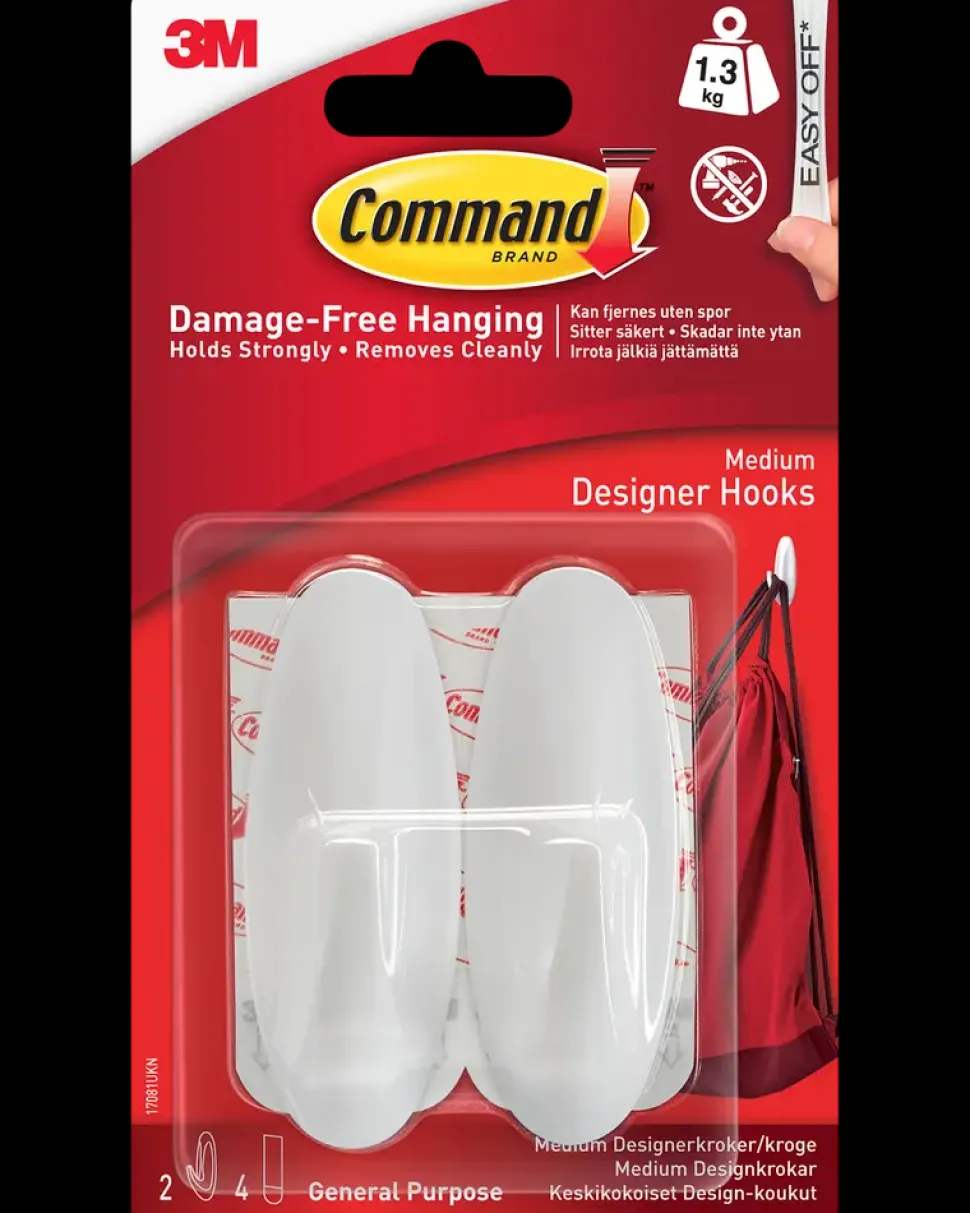 Command™ Designerkroge 2-pak - Mellemstore