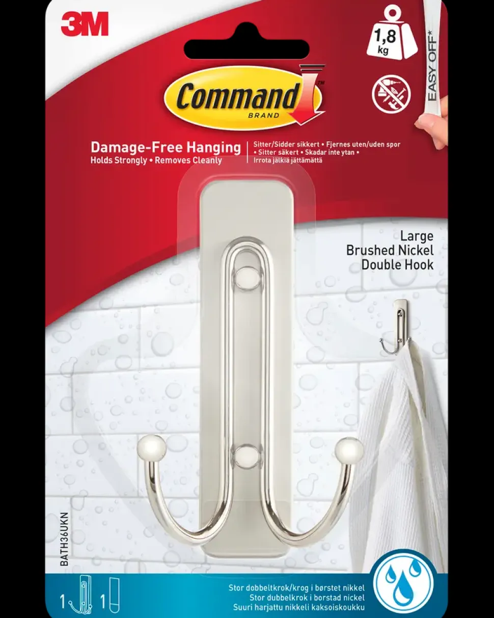 Command™ Dobbeltkrog Badeværelse - Nikkel Stor