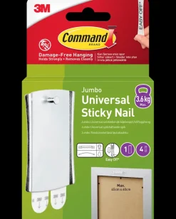 Command™ Klæbesøm Universalophæng Jumbo - 1 krog