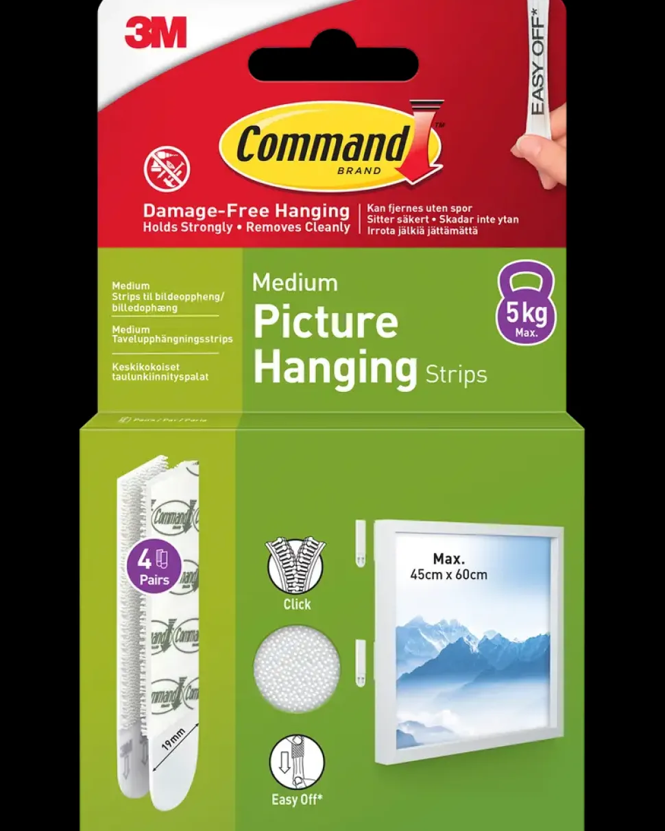 Command™ Strips Ophæng af billede - Hvid M