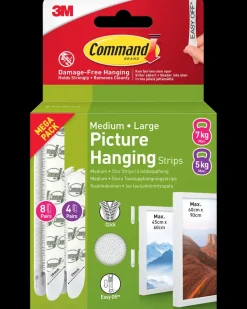 Command™ Strips Ophæng af billede - Hvid M og L