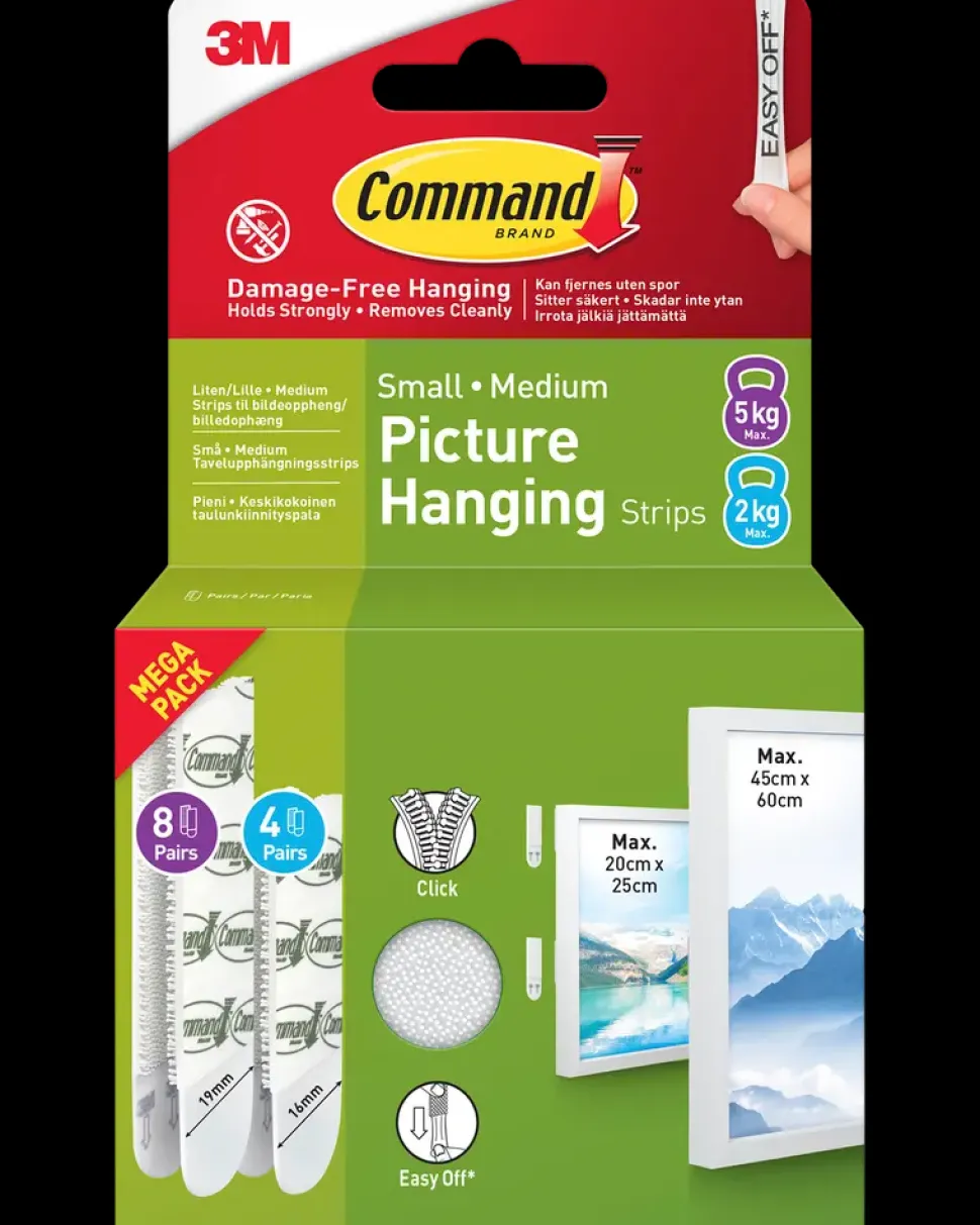 Command™ Strips Ophæng af billede - Hvid S og M