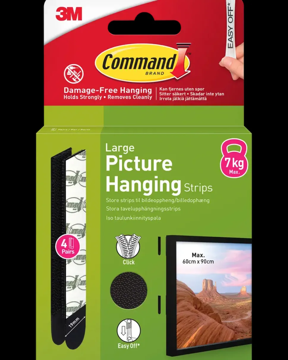 Command™ Strips Ophæng af billede - Sort L