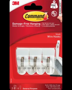 Command™ Trådkroge med Strips - Hvid Små