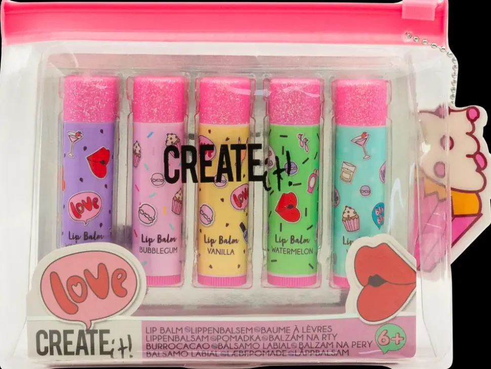 CREATEit Læbepomade i taske 5 stk.