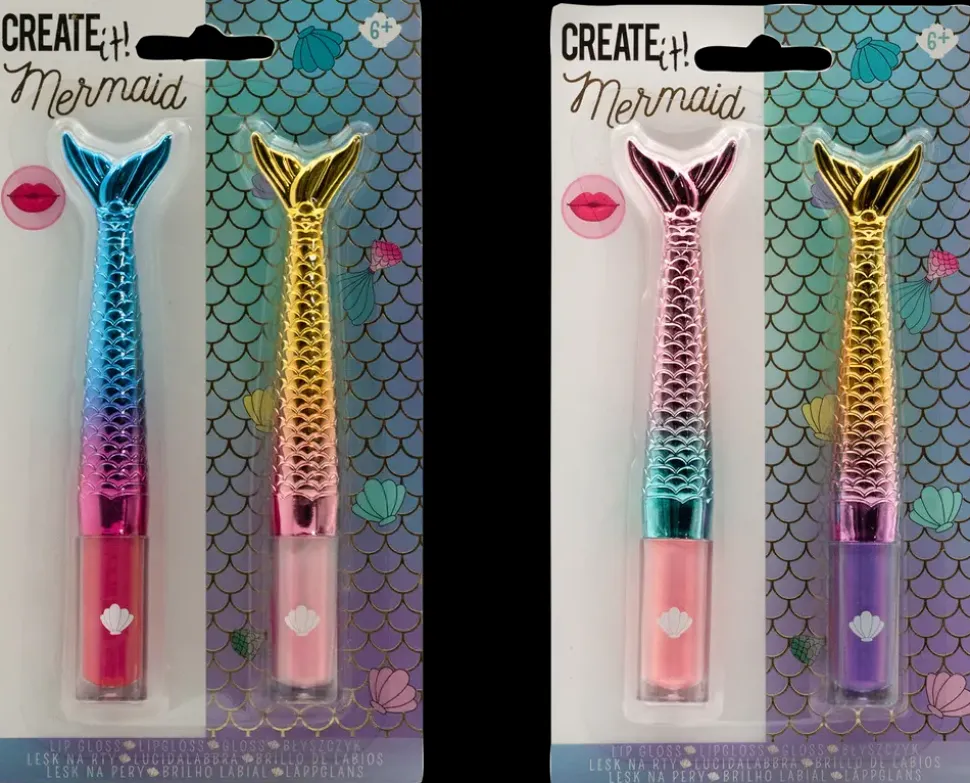 CREATEit Lipgloss mermaid 2 stk. - assorterede design