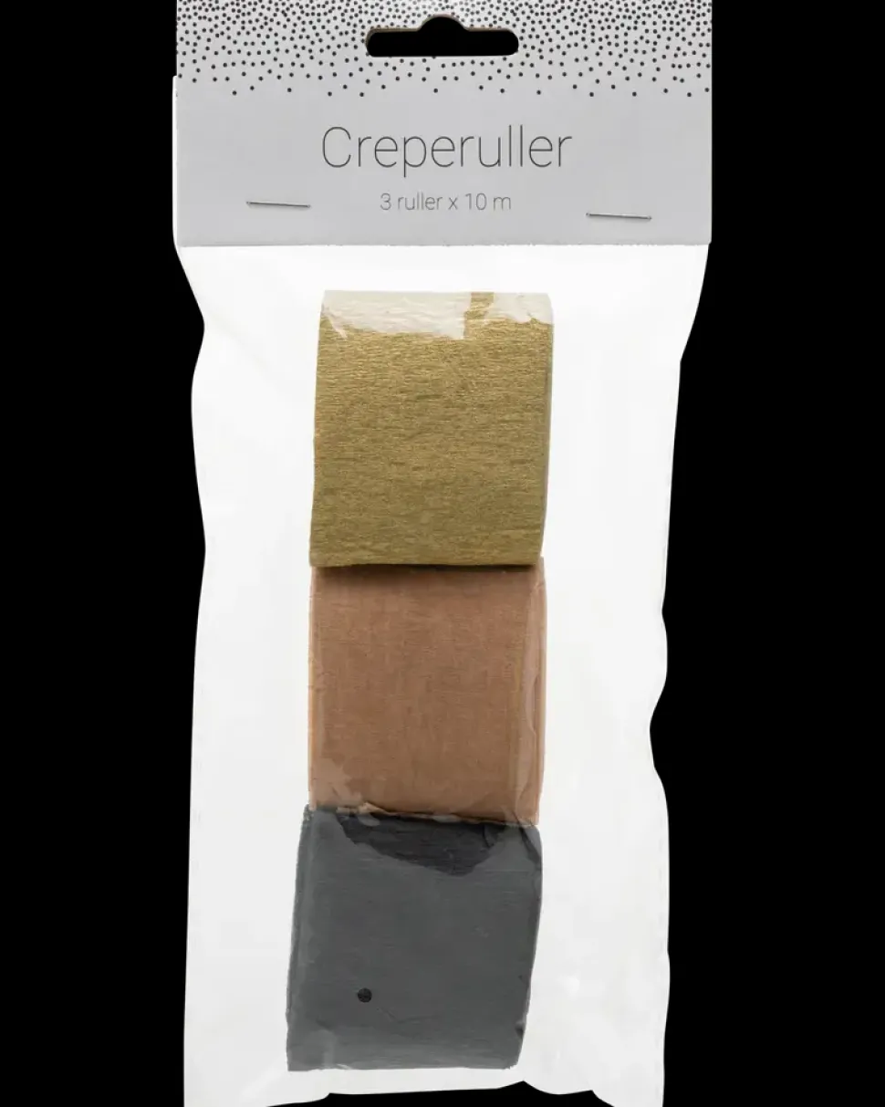 Crepepapir 3-pak - assorterede farver