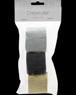 Crepepapir 3-pak - assorterede farver