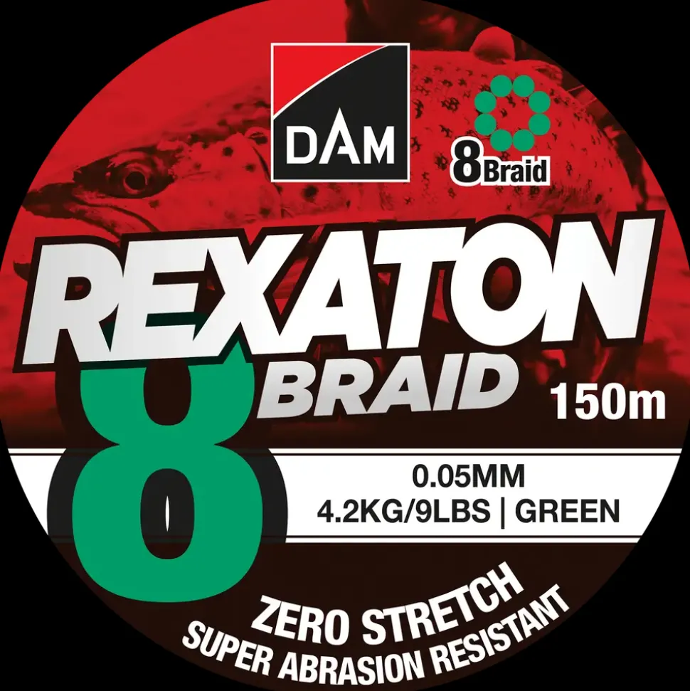 DAM Fletline 8 Braid 150 m 0,05 mm - grøn