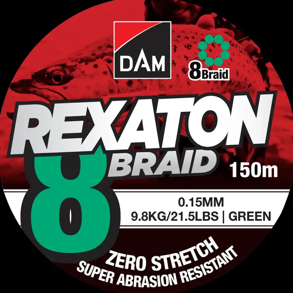 DAM Fletline 8 Braid 150 m 0,15 mm - grøn
