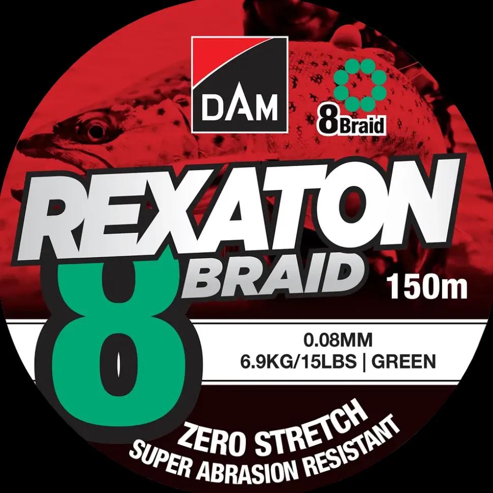 DAM Fletline 8 Braid 150 m 0,08 mm - grøn
