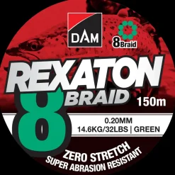 DAM Fletline 8 Braid 150 m 0,20 mm - grøn