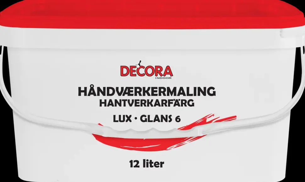 Decora Håndværkermaling Lux 12 L glans 6 - hvid