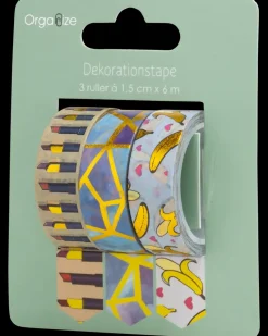 Dekorationstape 3-pak - Assorteret design