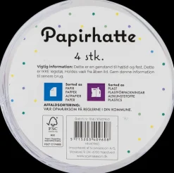 Disco papirhatte 4-pak