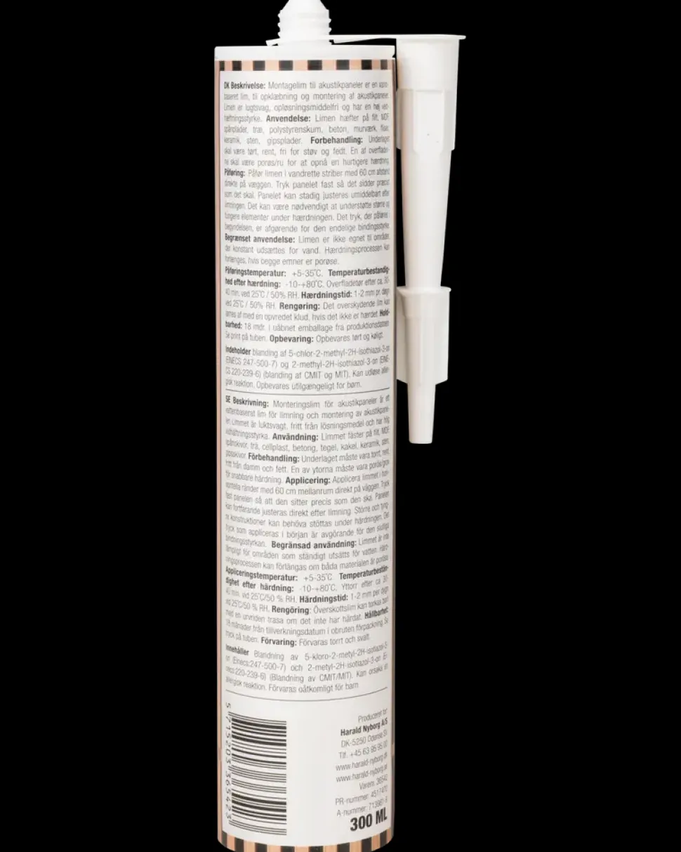 Droppen Elegance Montagelim til akustikpanel 300 ml
