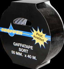 Droppen Gaffatape 50 mm x 40 m - sort