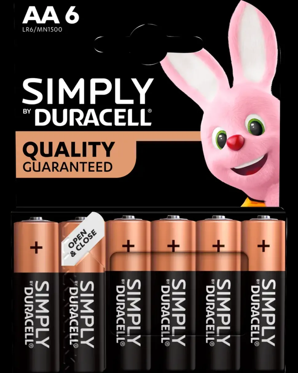 DURACELL Simply Batteri AA 6-pak