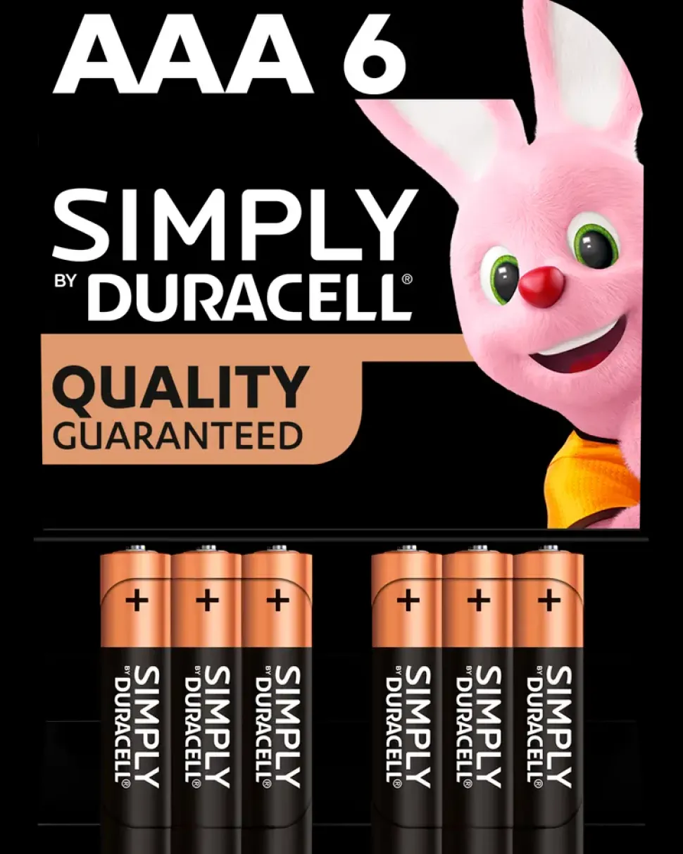 DURACELL Simply Batteri AAA 6-pak
