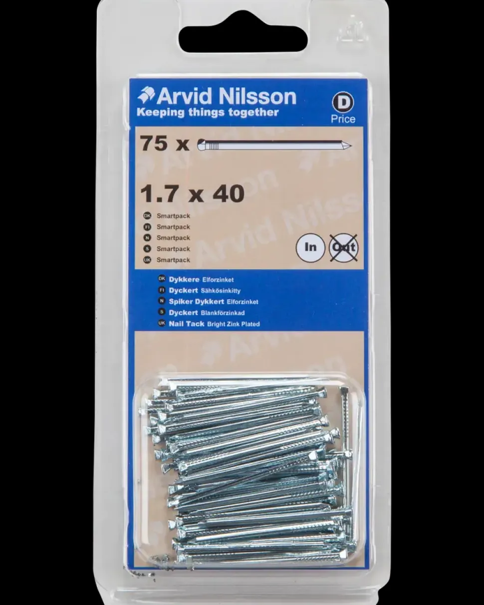 Dykker firkantet 1,7 x 40 mm 75-pak