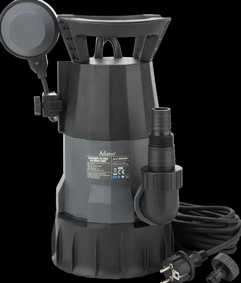 Dykpumpe 550 W 10500 l/t 2-i-1