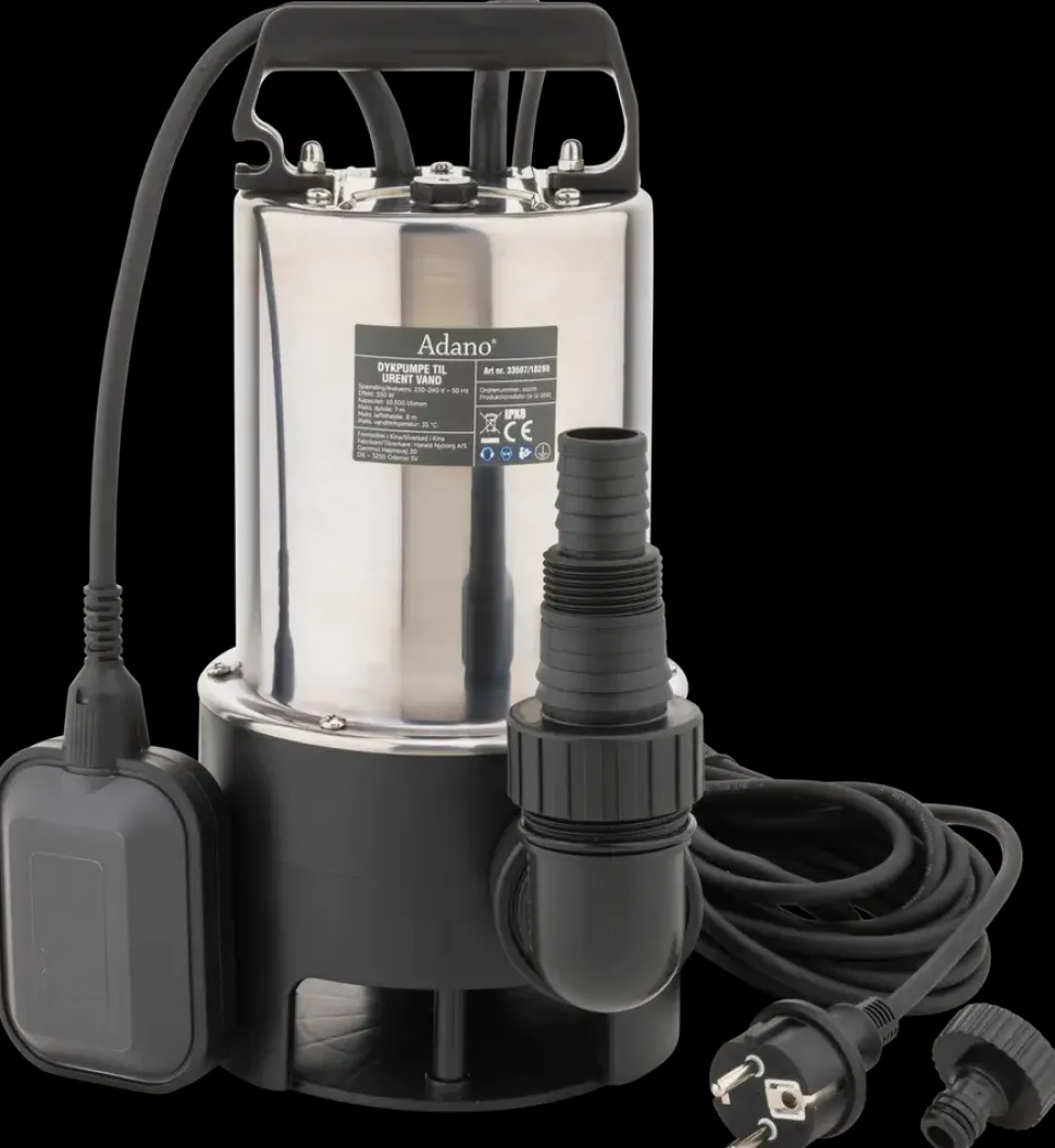 Dykpumpe 550 W 10500 l/t Stål