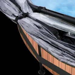 EXIT TOYS Pool Ø360x76 cm med pumpe og skærm - brun