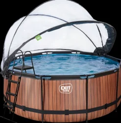 EXIT TOYS Pool Ø360x122cm med pumpe og skærm - Brun