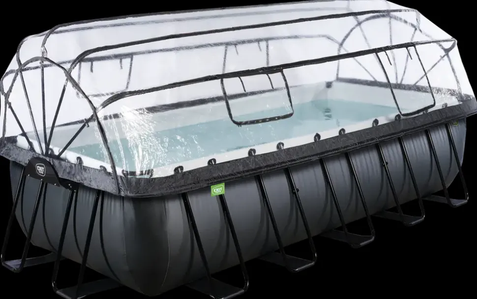 EXIT TOYS Pool 540x250x122cm med pumpe og skærm - Sort