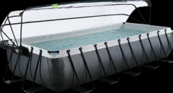 EXIT TOYS Pool 540x250x122cm med pumpe og skærm - Sort