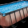 EXIT TOYS Pool 540x250x122cm med pumpe og skærm - Brun