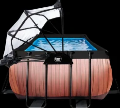 EXIT TOYS Pool 540x250x122cm med pumpe og skærm - Brun