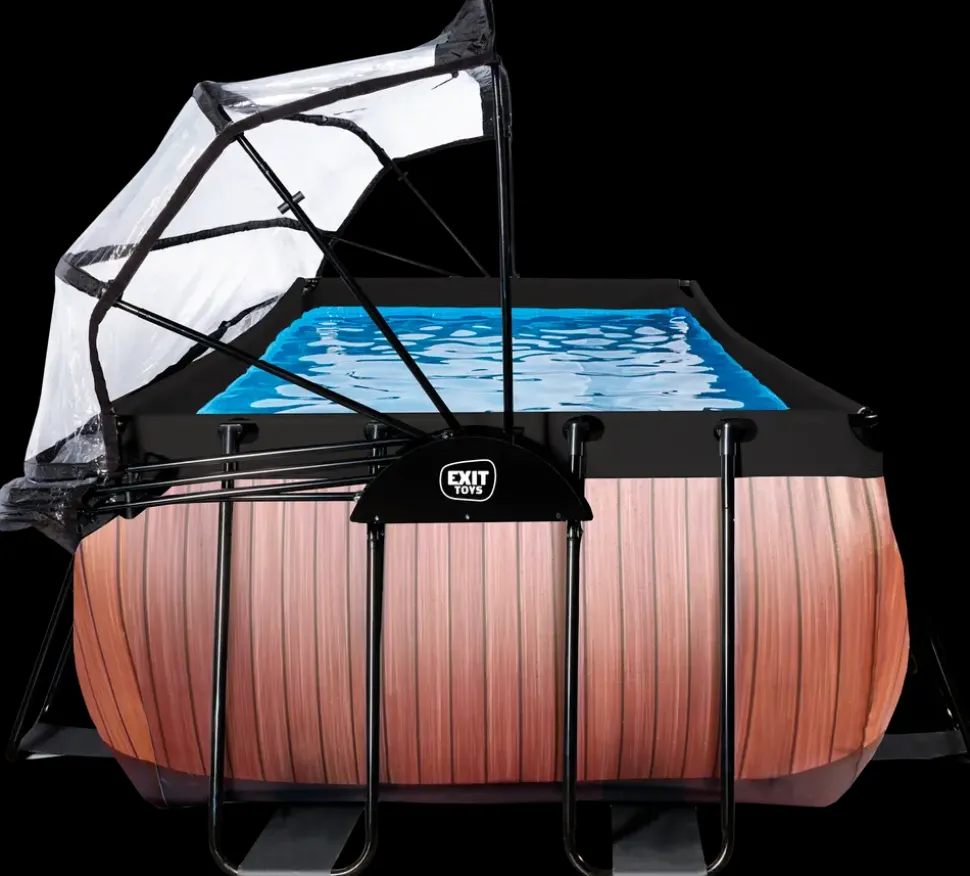 EXIT TOYS Pool 540x250x122cm med pumpe og skærm - Brun