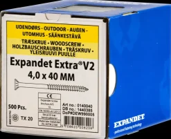 EXPANDET Spånskrue 4 x 40 mm TX20 500 stk.