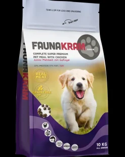 Faunakram Hundefoder med kylling junior 10 kg