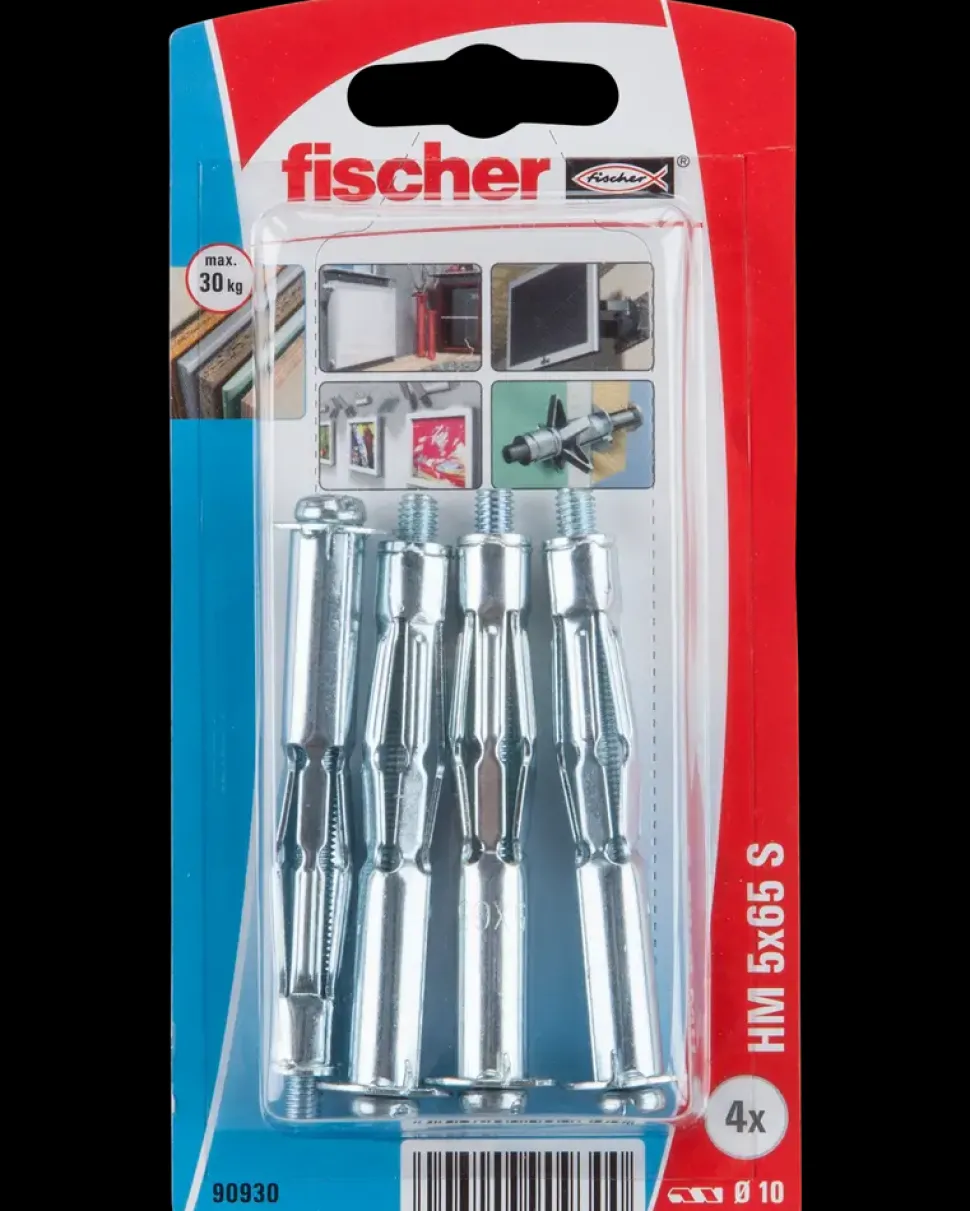 Fischer Hulrumsdyvel i metal 5 x 65 mm 4-pak