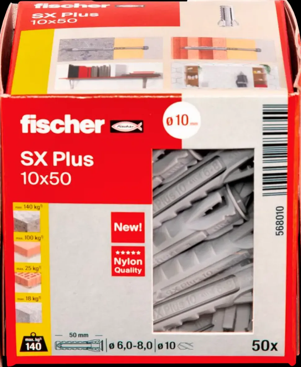 Fischer Uni plug SX plus 10 x 50 mm 50 stk.