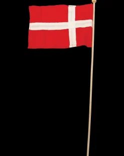 Flag i træ og tekstil H. 61 cm