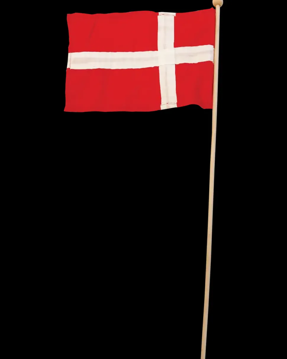 Flag i træ og tekstil H. 61 cm