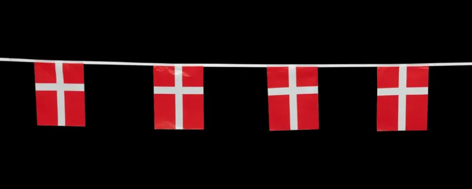 Flagguirlande 4 meter - Firkantflag