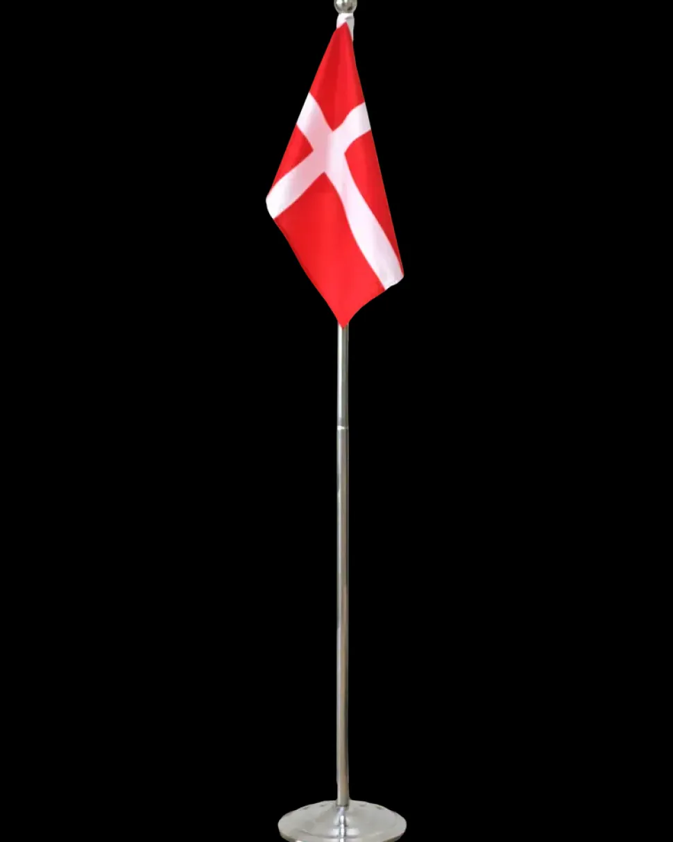 Flagstang justérbar 108-192 cm - Forkromet stål
