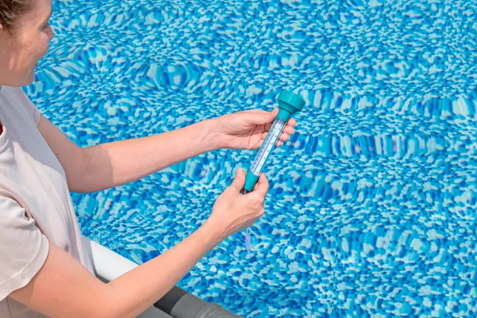 Flydetermometer til pool - Aquablå