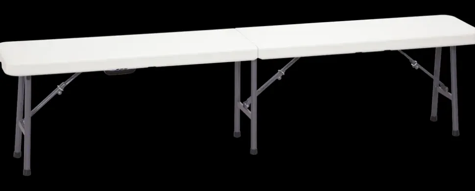 Foldebænk Kunststof L. 180 cm - hvid