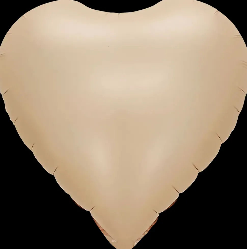 Folieballon 34 cm - Beige hjerte