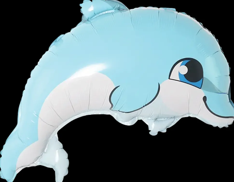 Folieballon 46 cm - Blå delfin