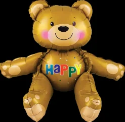 Folieballon 66 cm - Guld bamse
