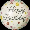 Folieballon 33 cm - Happy birthday pastelfarver