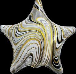 Folieballon 40 cm - Marmor stjerne
