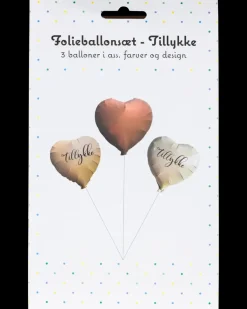 Folieballon 35 cm Hjerte - 3 stk.