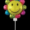 Folieballon mini med pind - Blomst